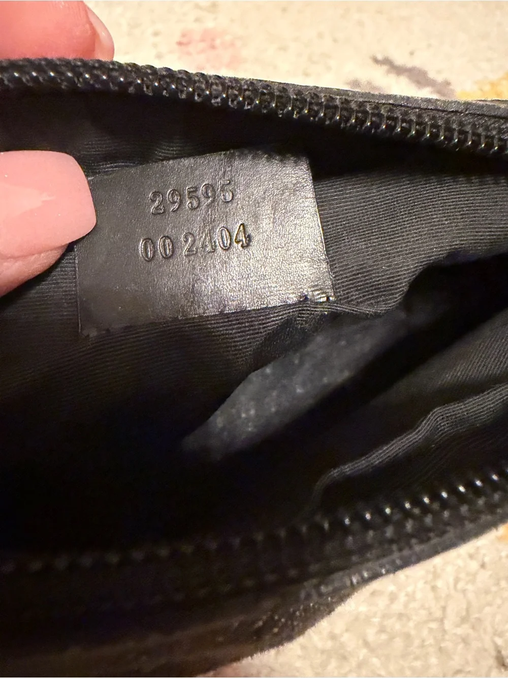 Black Gucci Denim Women’s Cosmetic Pouch and Wallet Set
